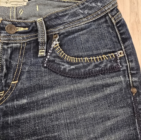 Taverniti So Jeans Courtney Womens Blue Size 28 Actual 30X32 Miltary Patch. - Picture 4 of 15